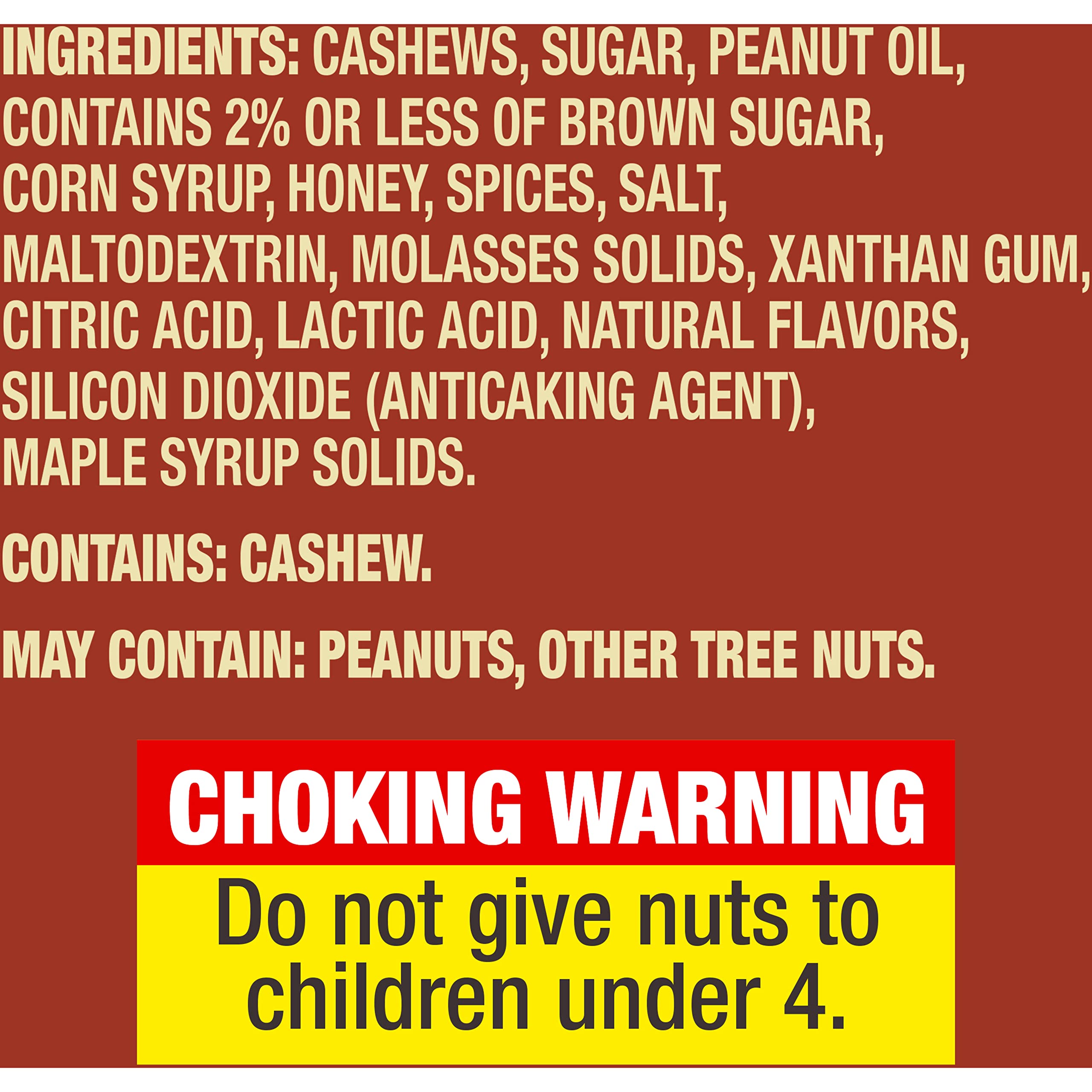 PLANTERS Cashews Cinnamon & Brown Sugar - Roasted Nuts, Sweet & Crunchy Snack, 5 Oz Resealable Bag - Perfect for Parties, Office Snacks & Healthy On-the-Go Treats