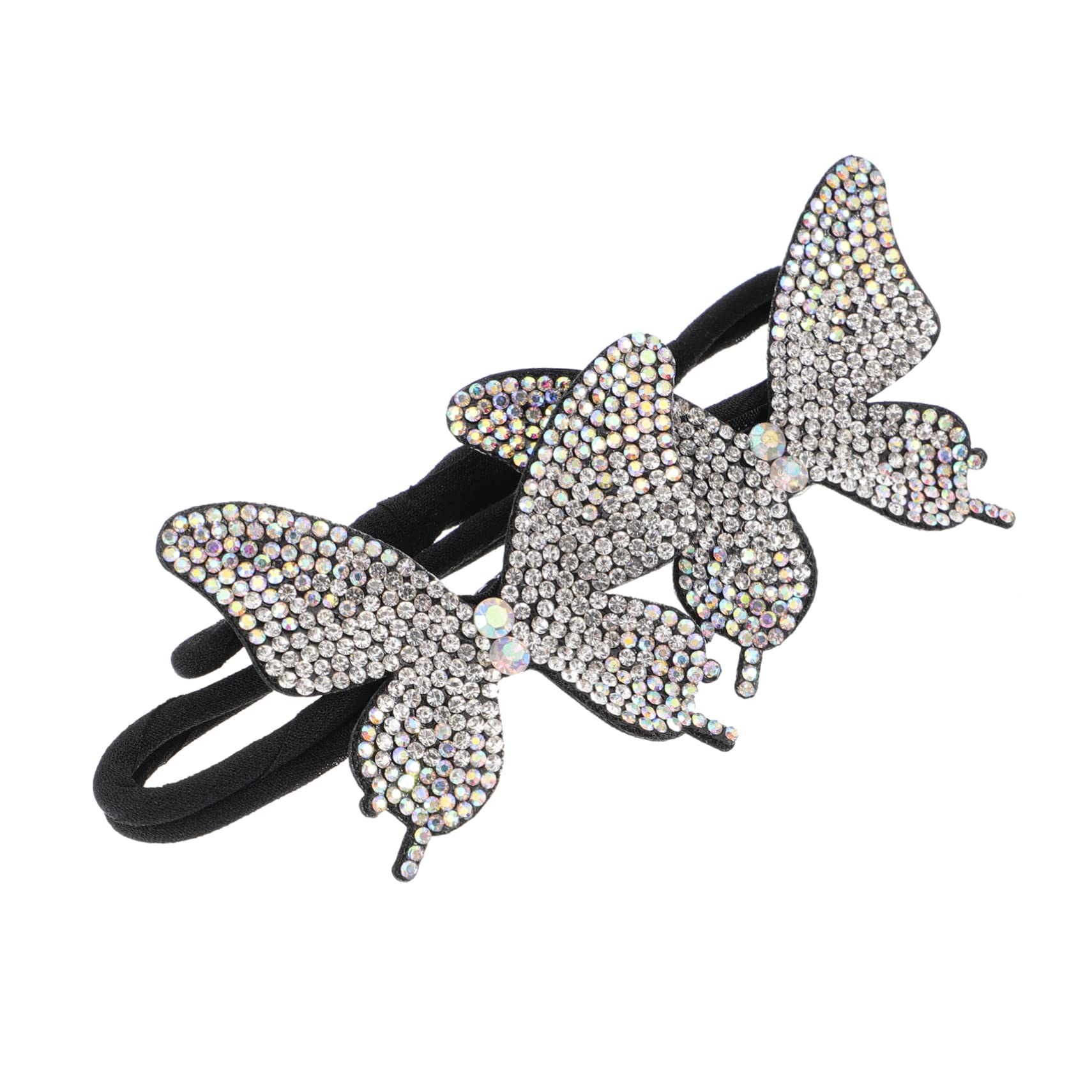 BIUDECO Silver Butterfly Bun Curler - Hair Bun Shaper & Crystal Bun Maker for Elegant Updos - Perfect for Weddings, Parties & Everyday Chic Hairstyles