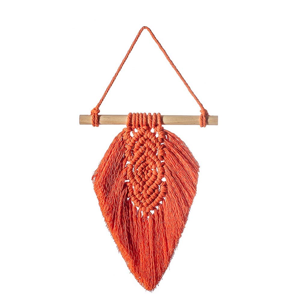 Mini Leaf Tapestry Wall Hanging - Bohemian Wall Art Decor for Bedroom, Dorm, Apartment | Headboard Decor | Home & New Year Decoration (Color B) - Perfect for Boho Chic, Nursery & Living Room Aesthetics