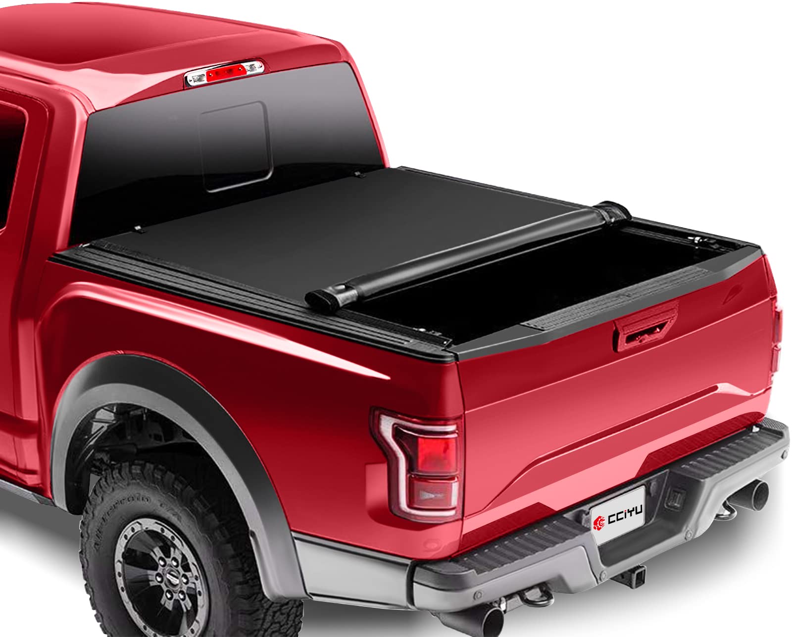 CCiyu Soft Roll Up Tonneau Cover 5.5FT for Ford F-150 (2004-2018) | Waterproof Truck Bed Cover Kit | Perfect for Camping, Hauling & Outdoor Adventures