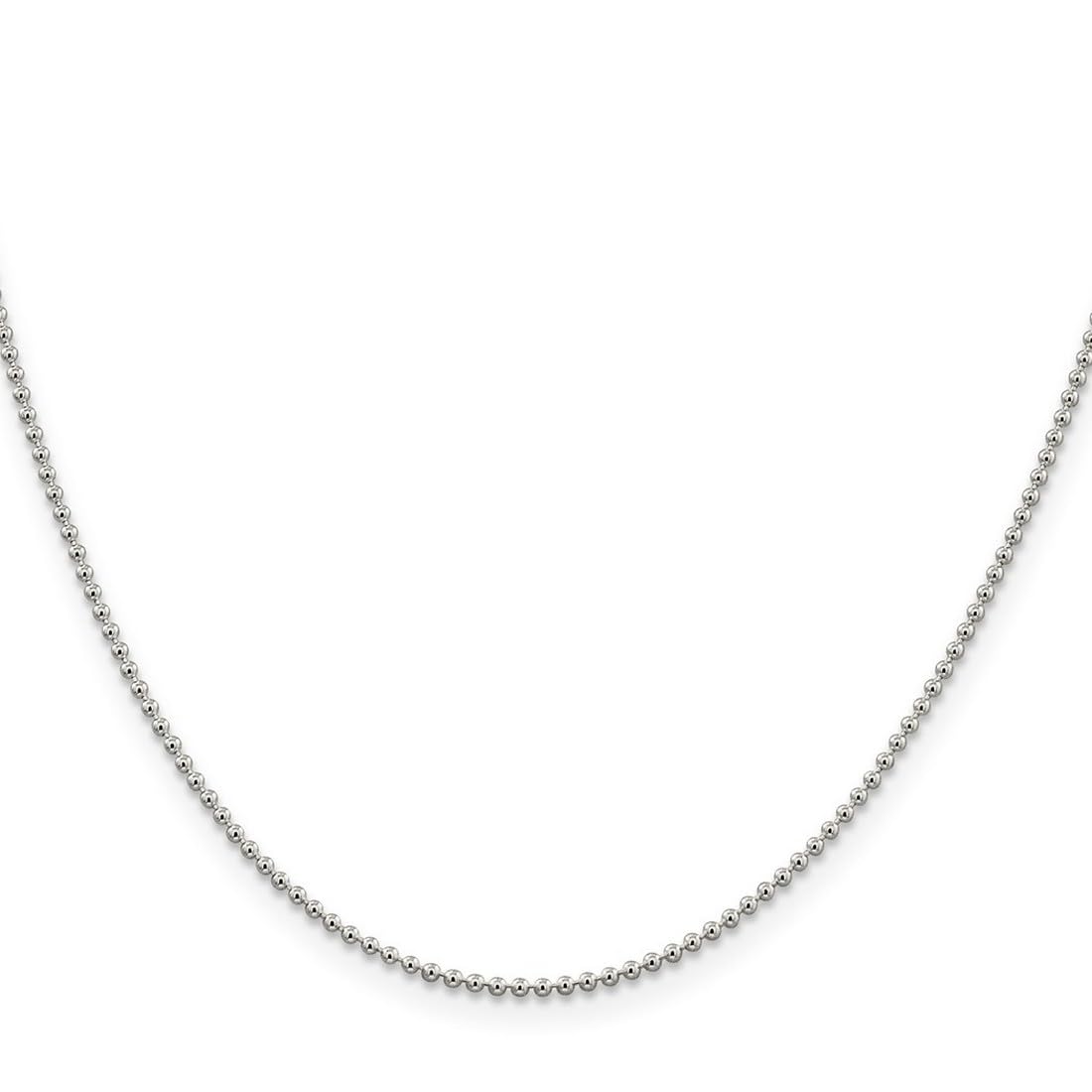 925 Sterling Silver Hollow Polished Chain Necklace 16 Inch 1.5mm - Dainty Lobster Claw Necklace for Women & Men | Elegant Everyday Jewelry, Perfect for Gifts, Date Nights and Special Occasions