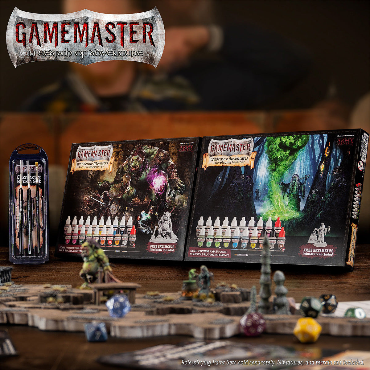 Gamemaster Character Brush Set - Professional Paint Brushes for Miniature Figures & Tabletop Gaming - Perfect for Warhammer, D&D, and Model Painting