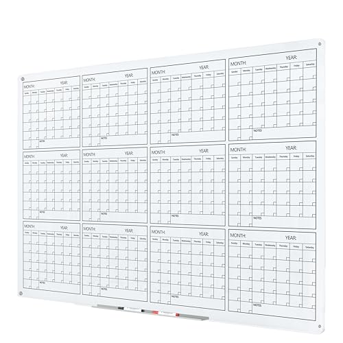 Yearly Calendar White