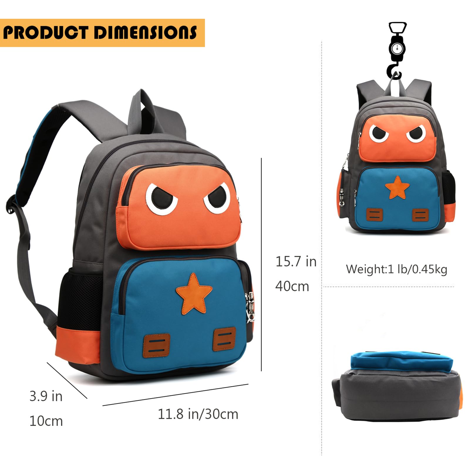 ArcEnCiel Toddler Backpack - 15 Inch Lightweight School Backpack for Kindergarten & Daycare | Cute Kids Bookbag for Boys & Girls | Perfect for Preschool, Travel & Daily Use