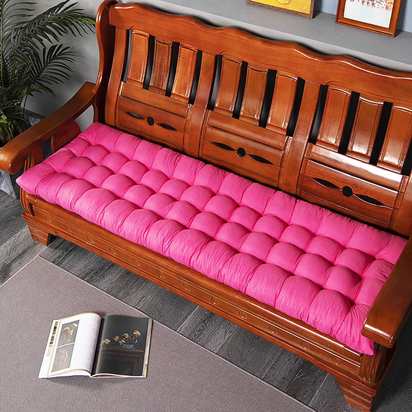 Premium Indoor/Outdoor Bench Cushions - Waterproof Patio Furniture Seat Cushions for Garden Benches, Swings & Loungers - Comfortable Cotton Cushion Set for Outdoor Relaxation (Perfect for Backyard, Deck, Poolside & Porch)