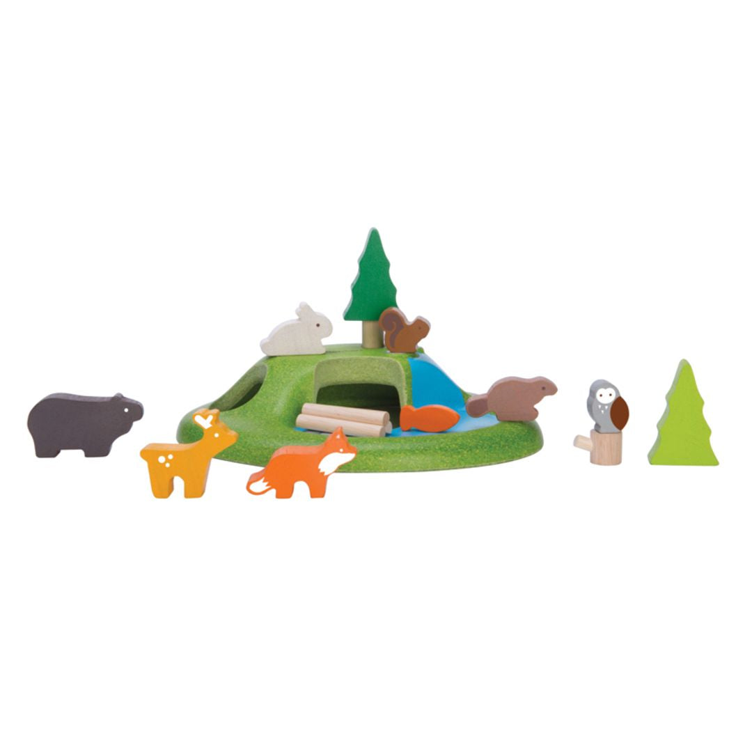 Wooden Animal Figurine Set for Kids - Educational Montessori Toys for Toddlers, Perfect for Pretend Play, Learning & Nursery Decor