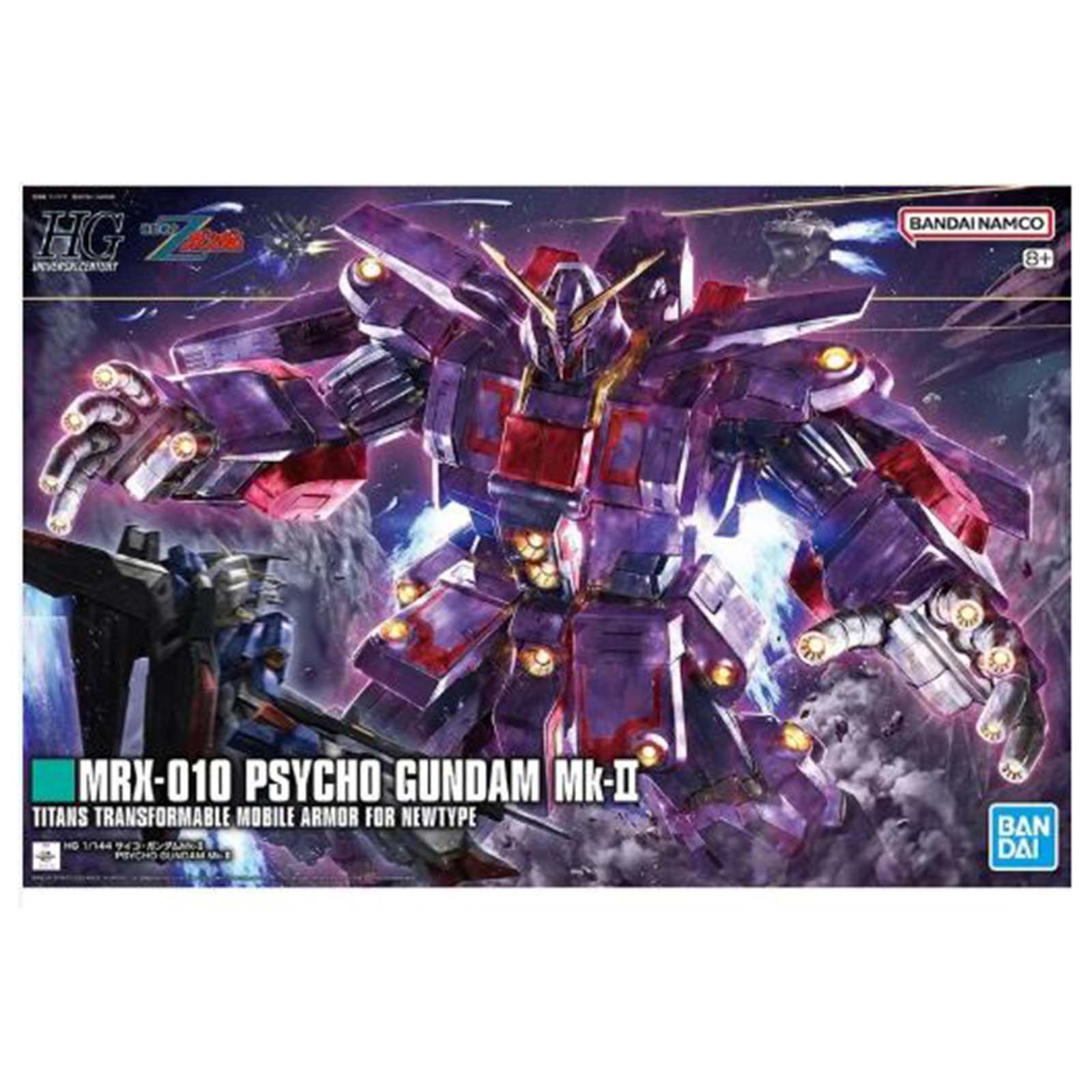Bandai HG Universal Century Psycho Gundam Mk II 1:144 Scale Model Kit - Perfect for Gundam Collectors & Anime Fans - Great for Display & Action Figure Play