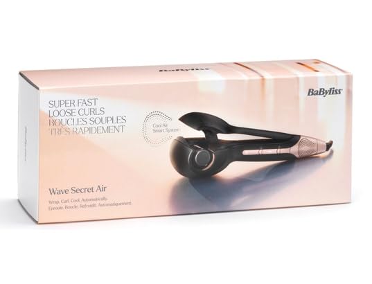 BaByliss C1900E Automatic Curling Iron with Cool Air Smart System, 180-230°C Temperature Range, Black – Perfect for Salon-Quality Waves at Home