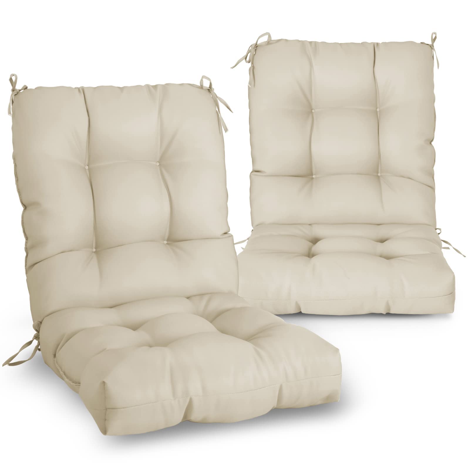 EAGLE PEAK Tufted Outdoor & Indoor Chair Cushions Set of 2 - 42