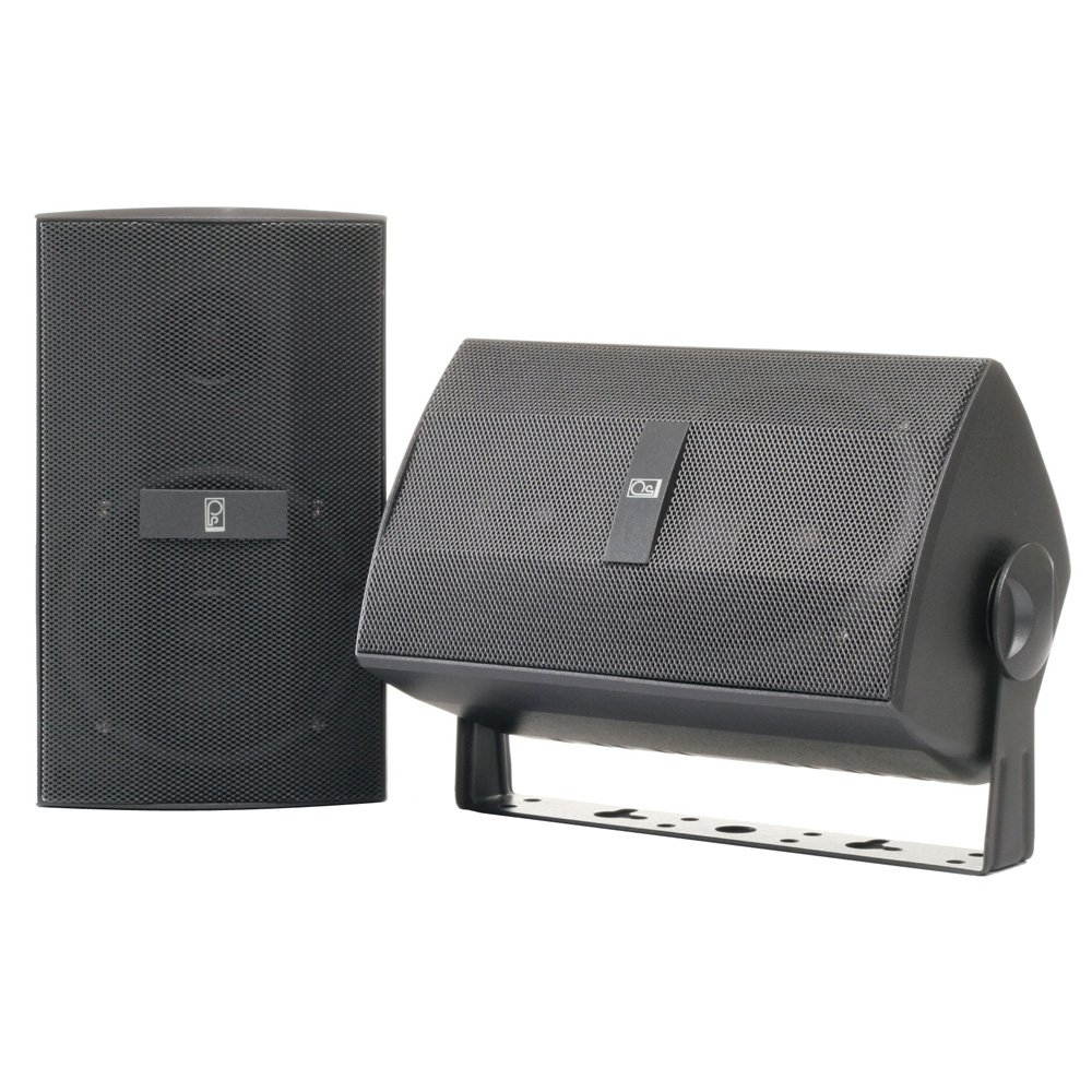 Poly-Planar MA3030G 3-Way Marine Box Speakers (Pair) - Waterproof Gray Boat Audio System for Outdoor & Marine Use