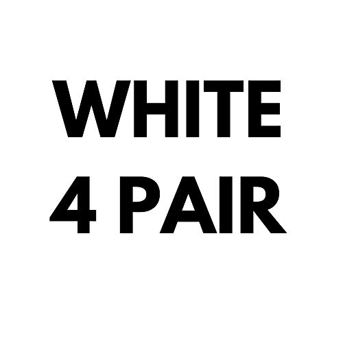 White (4 Pairs)