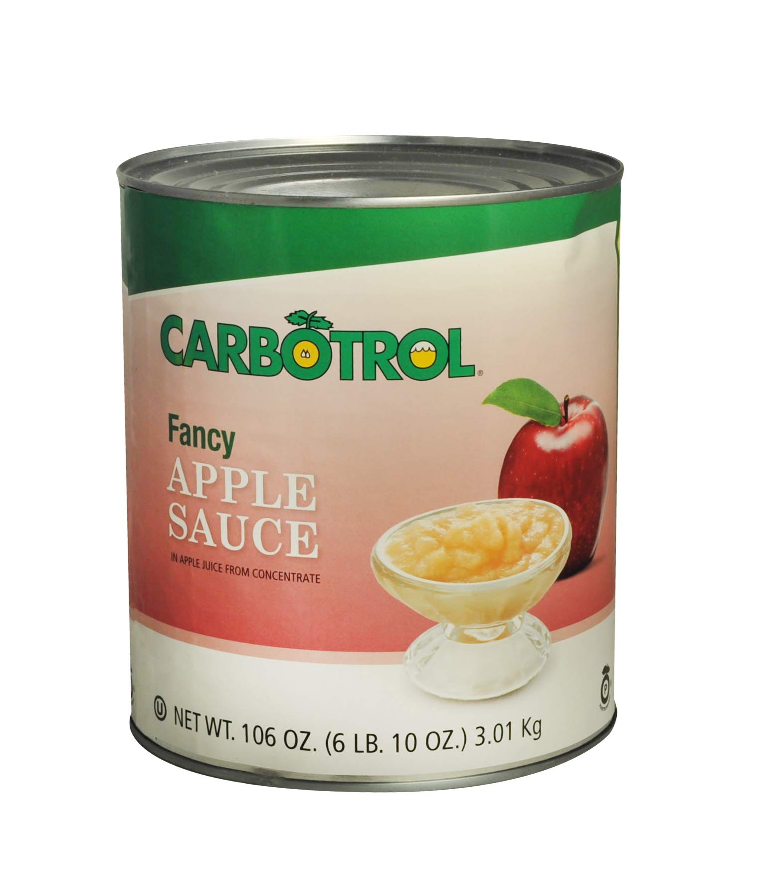 Delicious Carbotrol #10 Juice Packed Canned Applesauce - 6 Pack (104oz per Can) | Bulk Pantry Essentials for Baking, Cooking & Healthy Snacks | Perfect for Restaurants, Schools & Emergency Food Storage