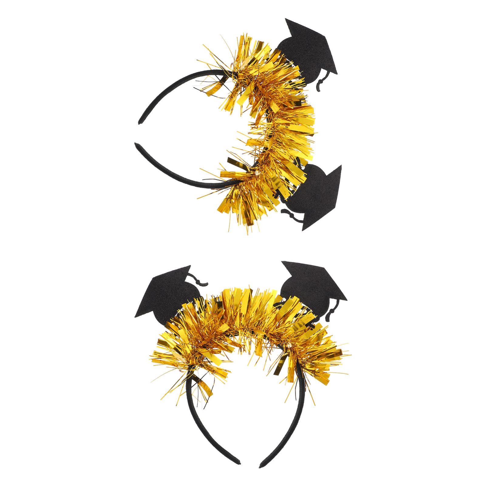 2pcs Graduation Cap Headbands for Kids - 2022 Graduation Hair Accessories, Doctor Hat Headdress, Rose Preschool Outfits - Perfect for Graduation Photos, Preschool Ceremonies & Latte Art Props