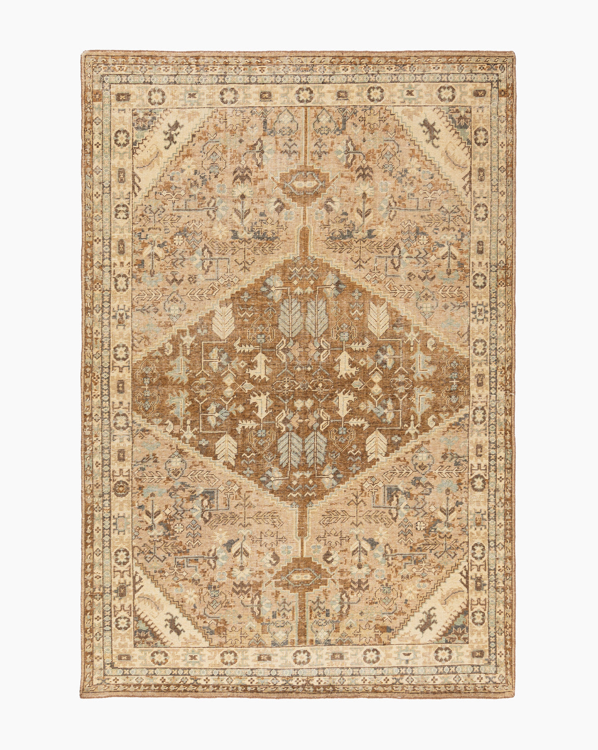 Hand Knotted Wool Rug - Soft & Durable Handmade Area Rug for Living Room, Bedroom, or Office - Traditional Design Home Decor