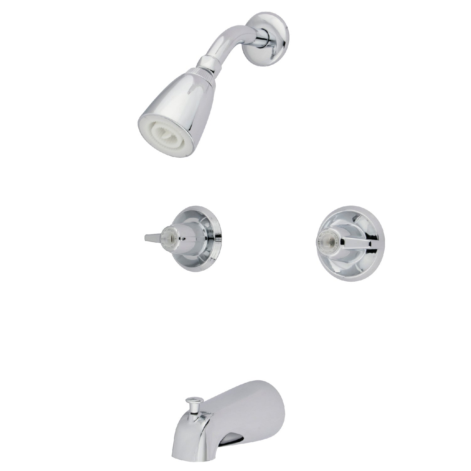Americana KB140 Double Handle Tub and Shower Faucet in Polished Chrome - Perfect for Bathroom Renovation and Modern Home Decor
