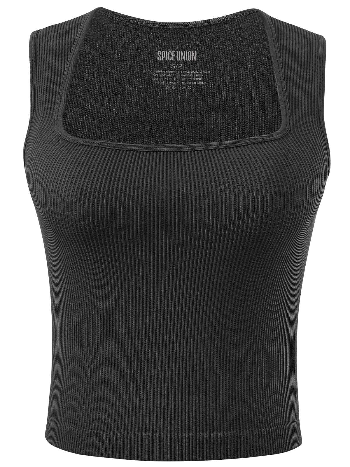 Trendy Women's Sleeveless Square Neck Ribbed Crop Tank Tops - Summer Casual Wear for Beach, Gym & Everyday Outfits