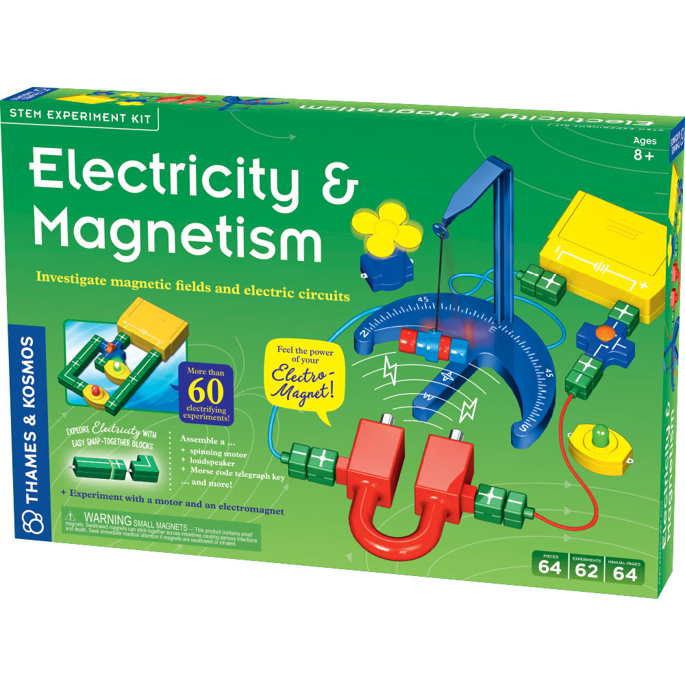 Electricity & Magnetism Science Kit for Kids - Fun STEM Learning Experiments for Home & Classroom