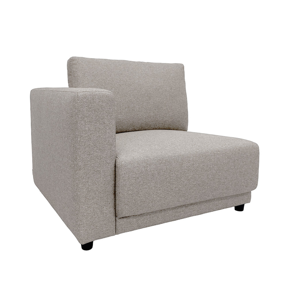 Modular Left Arm Chair with EcoClean Fabric - Ergonomic Office Chair for Home & Workspace - Comfortable Gaming & Study Chair for Long Hours Sitting
