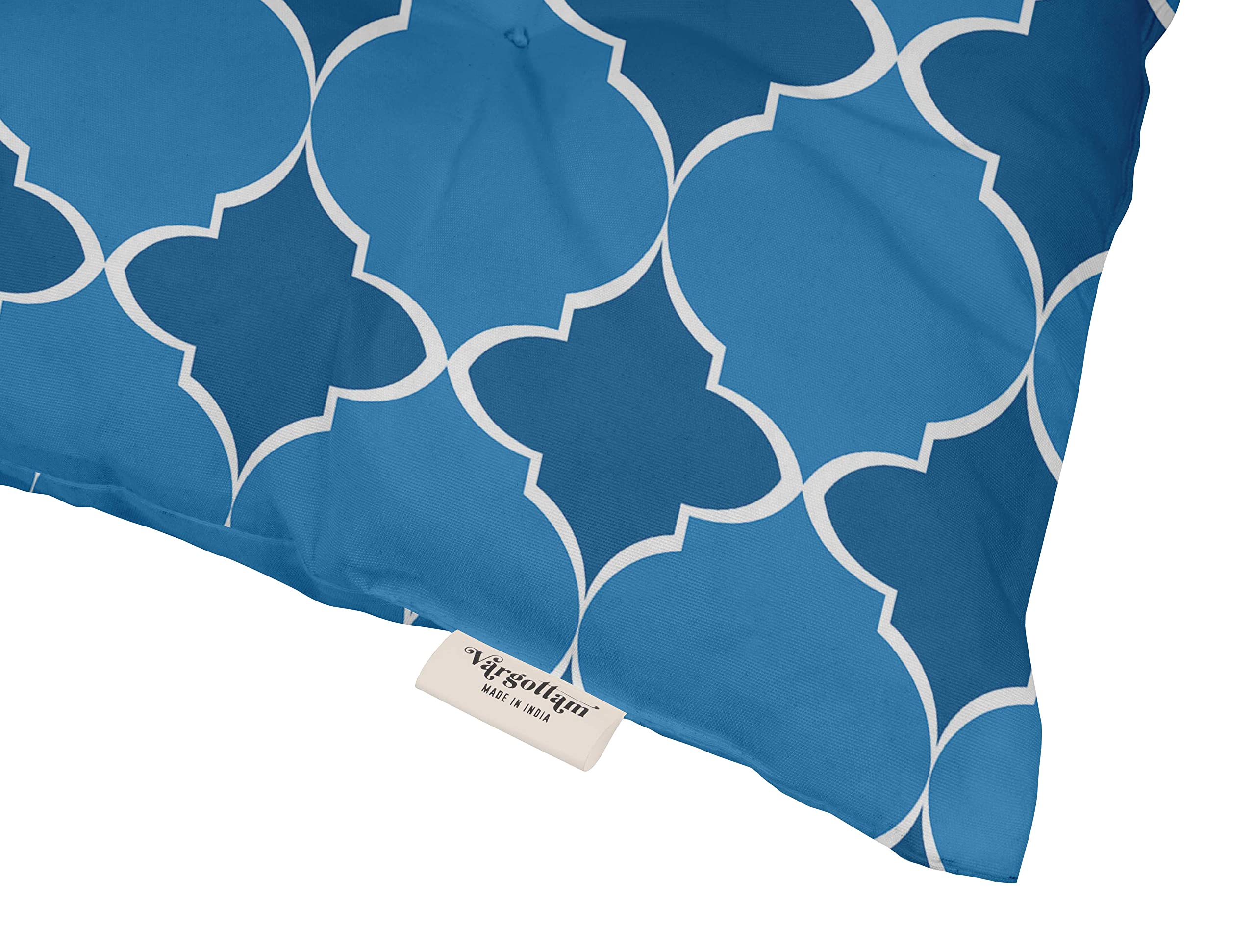Premium Water-Resistant Tufted Square Patio Cushion Set of 2 - 19