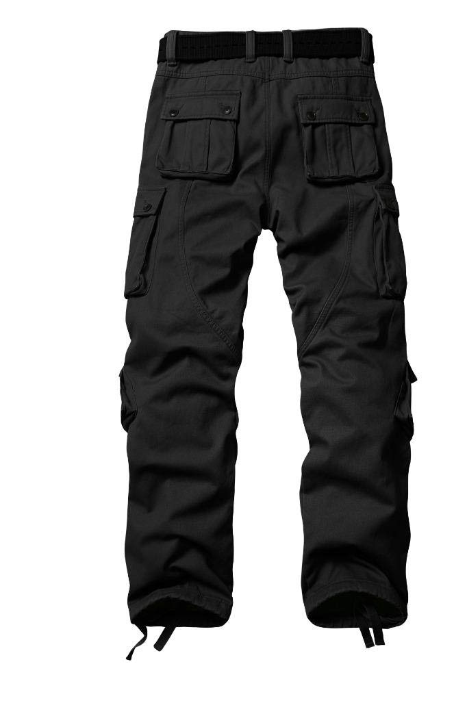 AKARMY Men's Fleece Lined Hiking Pants - Waterproof Outdoor Cargo Pants for Hiking, Skiing & Work - Winter Thermal Work Pants with 8 Pockets - Perfect for Camping, Snowboarding & Cold Weather Activities