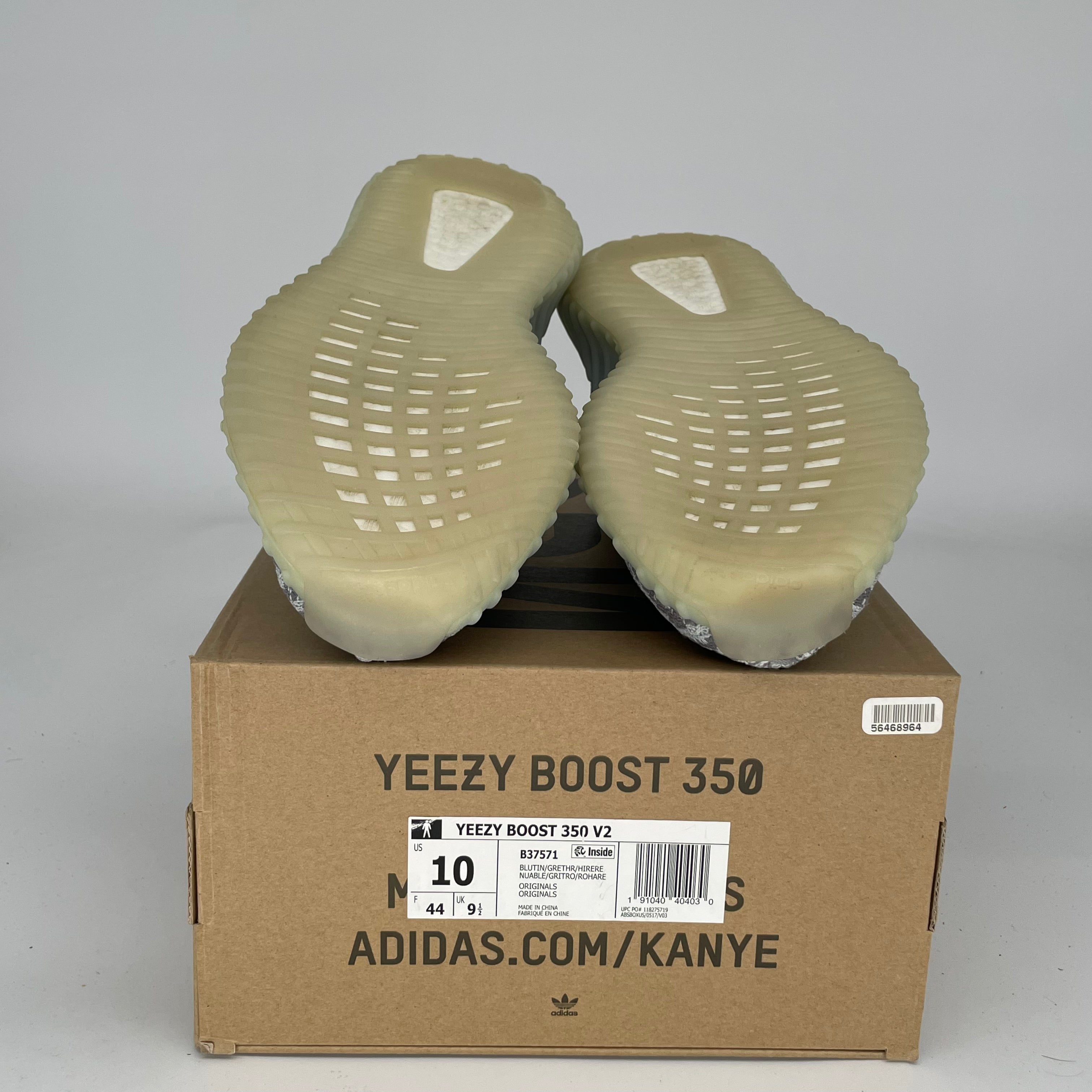 Adidas Yeezy Boost 350 V2 Blue Tint Sneakers - Men's Size 10 (B37571) | Comfortable Running Shoes for Casual Wear & Gym Workouts