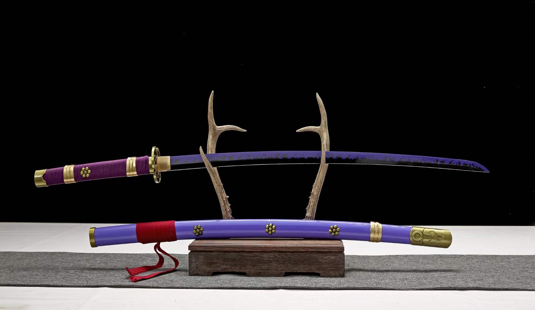 Premium Roronoa Zoro Enma Sword Replica - One Piece Anime Carbon Steel Katana - Japanese Anime Cosplay & Collection Display for Fans