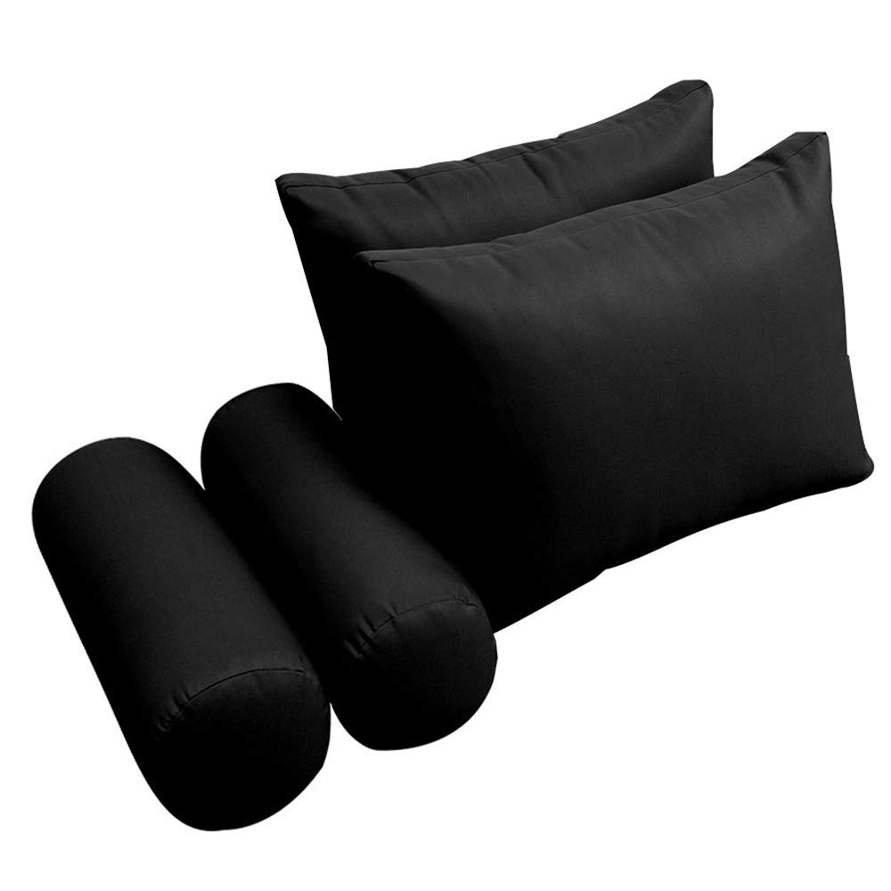 Prolinemax Outdoor Style 2 Full Knife Edge Daybed Mattress Cover - Waterproof Fitted Sheet with Bolster Pillow for Patio, Poolside & Garden Furniture (AD109)