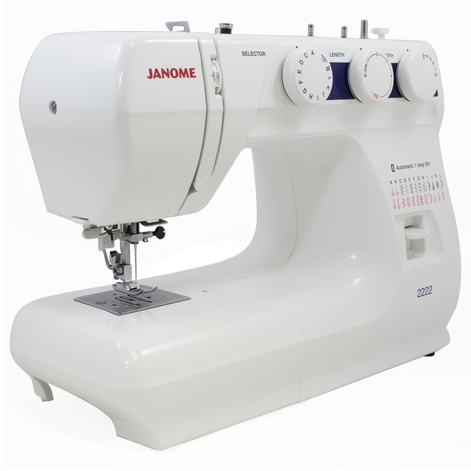 Janome 2222 Sewing Machine for Beginners - Heavy Duty, 22 Built-in Stitches, Free Arm - Perfect for Quilting, Dressmaking & Home DIY Projects
