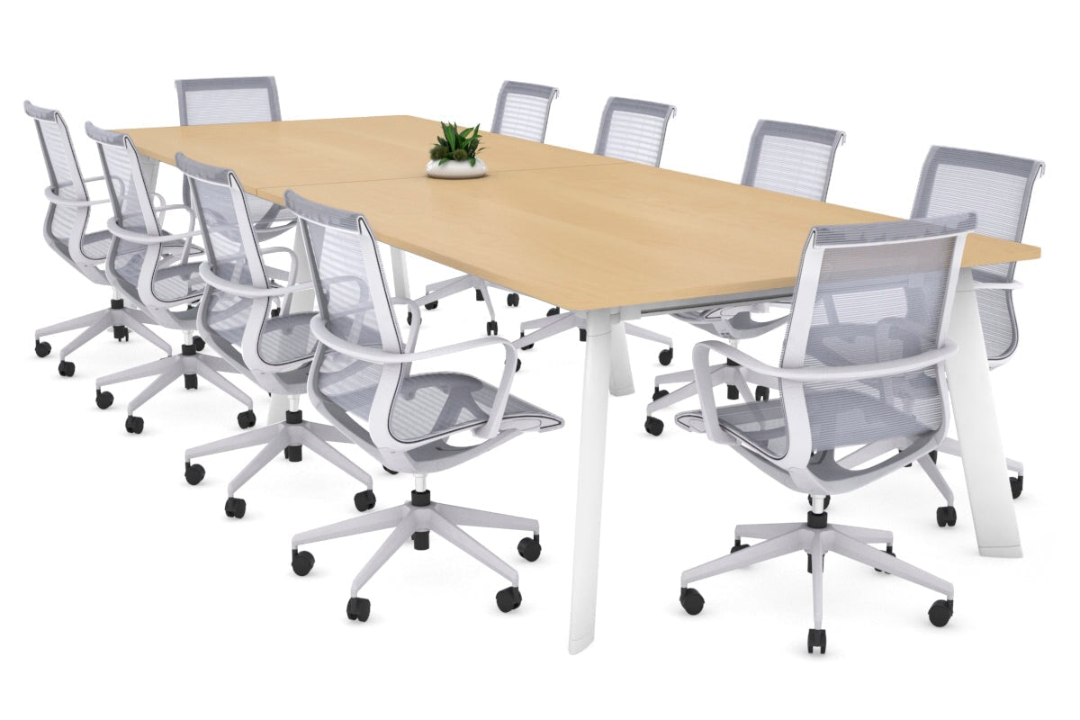 Switch Meeting Room Table with Rounded Corners - 3200L x 1100W Conference Table for Office & Business Meetings - Perfect for Modern Workspaces & Collaborative Environments