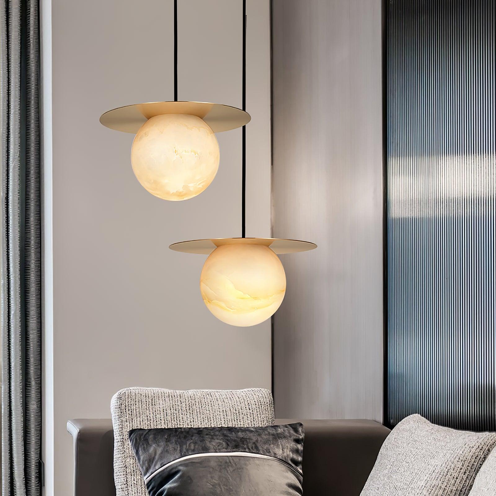 Modern Borra Pendant Light - Industrial Vintage Hanging Fixture for Kitchen Island, Dining Room & Bedroom Lighting - Adjustable Height & Dimmable LED Bulb Included