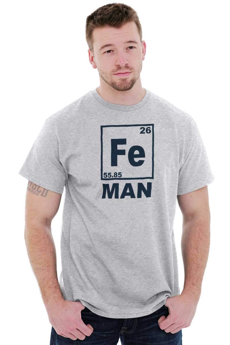 Iron Element Science Superhero Graphic T-Shirt for Men - Perfect for Comic Con, Cosplay & Science Enthusiasts