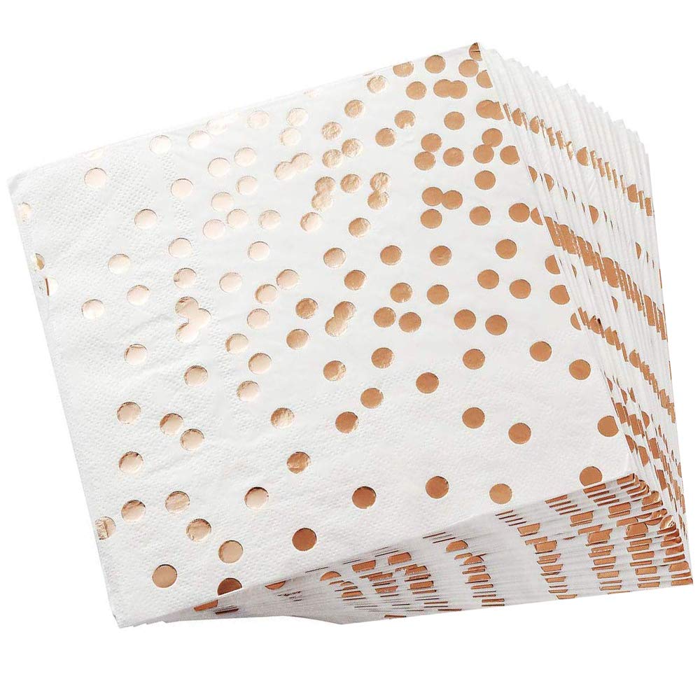 Elegant Rose Gold Party Supplies Set - 16-Piece Dinnerware for Weddings, Birthdays & Celebrations