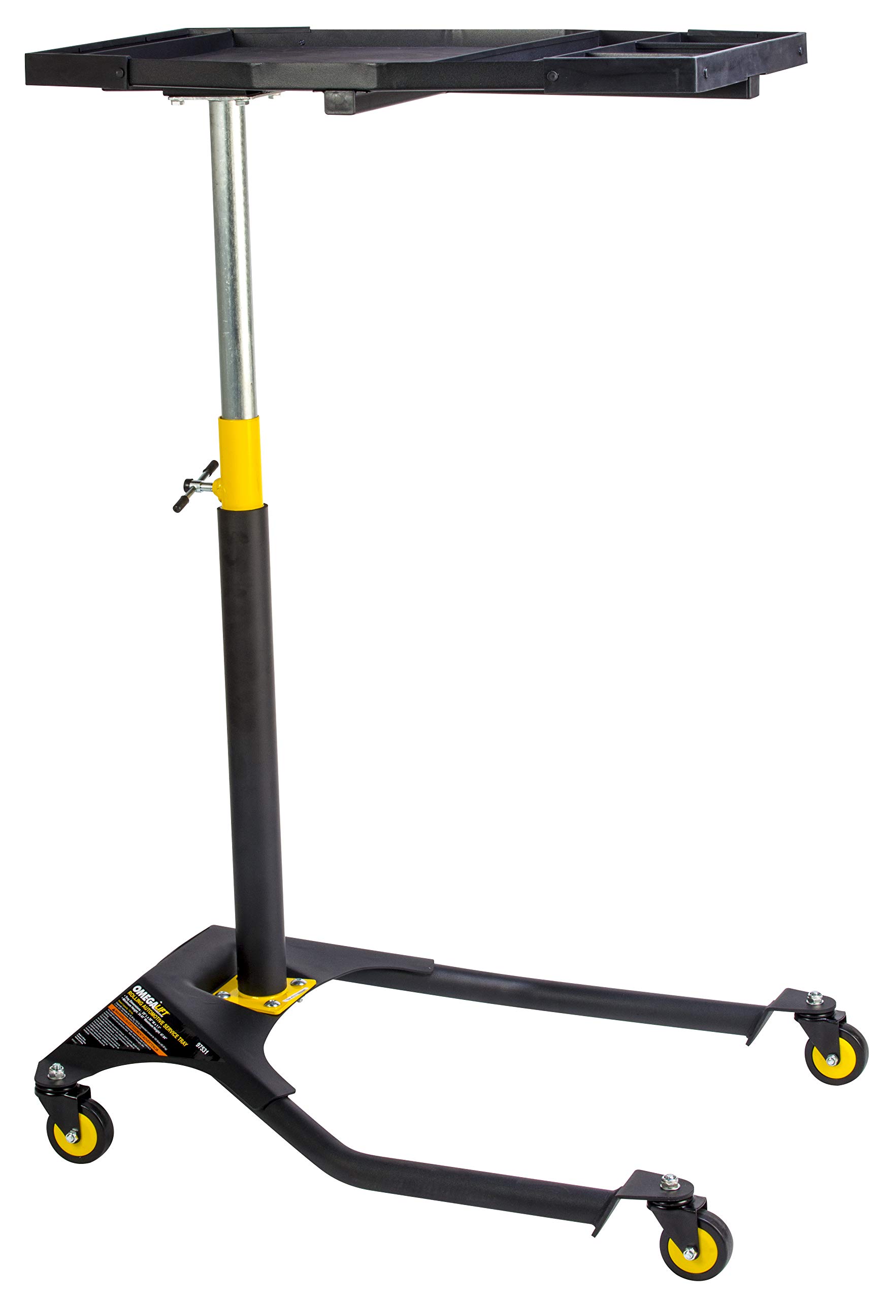 97531 Black Rolling Automotive Service Tray - 1 Pack Heavy Duty Utility Cart for Mechanics & DIY Car Repair - Perfect for Garage, Workshop & Auto Maintenance