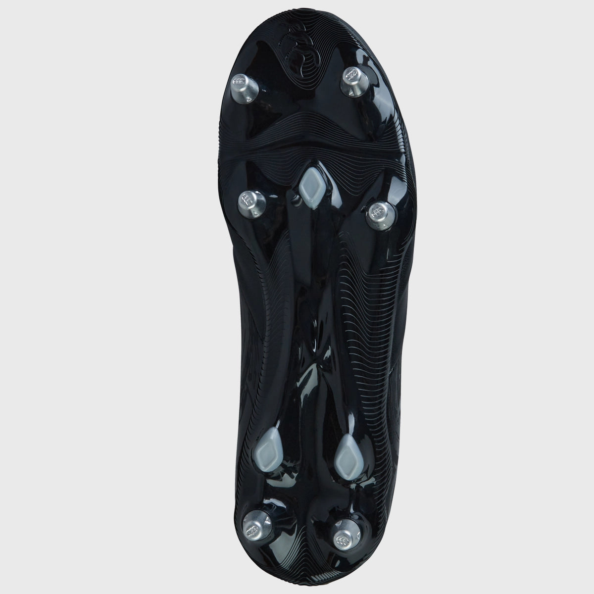 Canterbury Phoenix Genesis Pro SG Rugby Boots for Men - Black/Silver - High-Performance Rugby Cleats for Firm Ground - Perfect for Rugby Matches, Training & Outdoor Sports