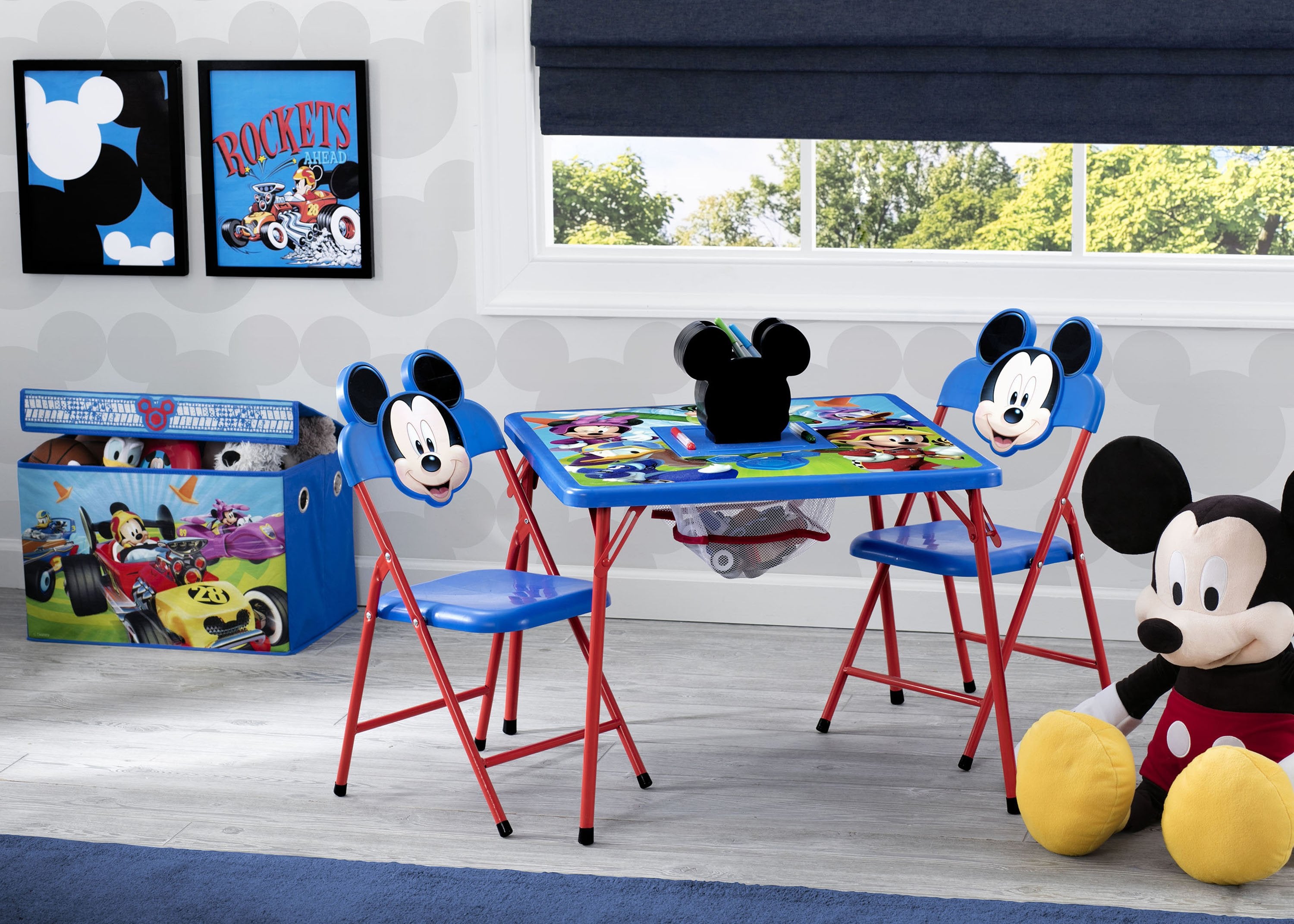 Mickey Mouse 4-Piece Kids Furniture Set - Table & Chairs for Toddlers - Playroom, Bedroom & Nursery Decor - Disney Themed Children's Furniture