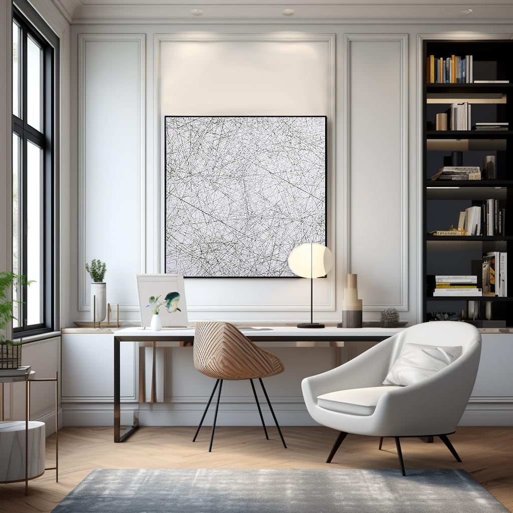 Bgraamiens 1000-Piece Jigsaw Puzzle - The Lines Black & White Challenge | Modern Abstract Art Puzzle for Adults | Perfect for Stress Relief, Family Game Night & Home Decor