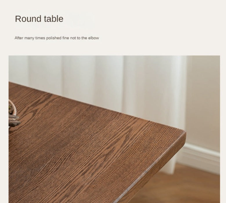 Solid Oak & Black Walnut Acrylic Floating Dining Table - Large Size Modern Wooden Table for Dining Room, Kitchen, and Open Concept Living Spaces