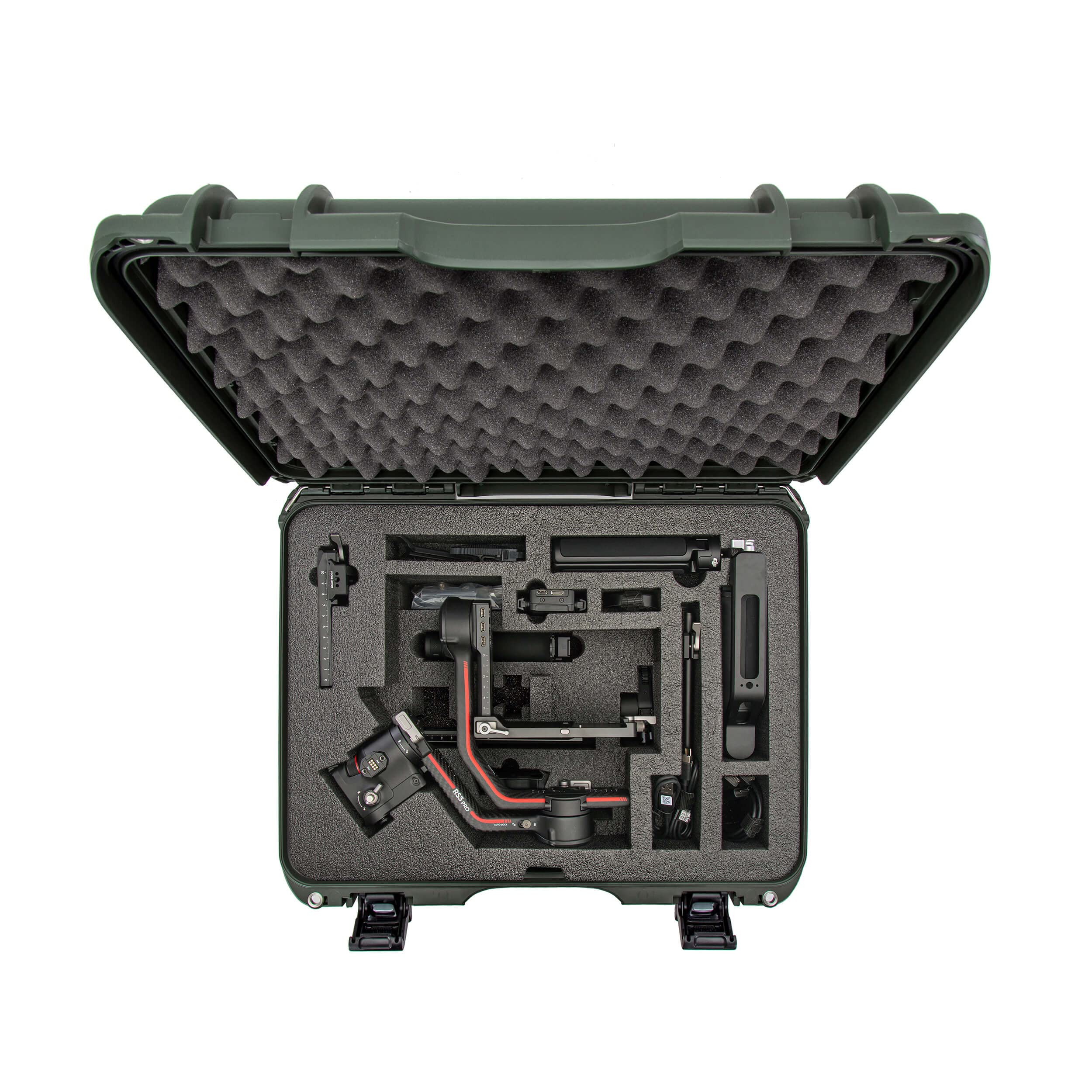 Nanuk 930 Waterproof Hard Case with Custom Foam Insert for DJI Ronin S3, S3 Combo, S3 PRO & S3 PRO Combo - Durable Protective Storage (Olive Green) - Perfect for Drone Gimbal Transport, Film Equipment Protection & Travel