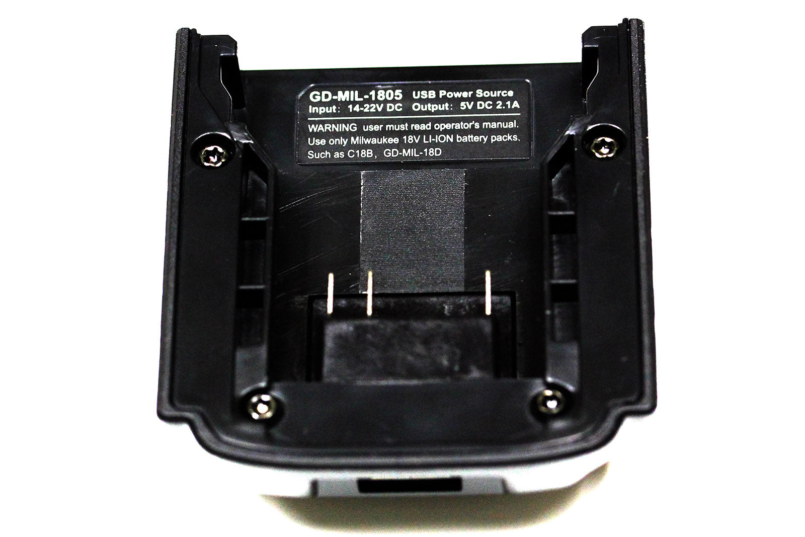 2.1A USB Power Adapter for Milwaukee M18 18V Battery - Charge Phones & Devices On-The-Go for DIY, Construction & Outdoor Work