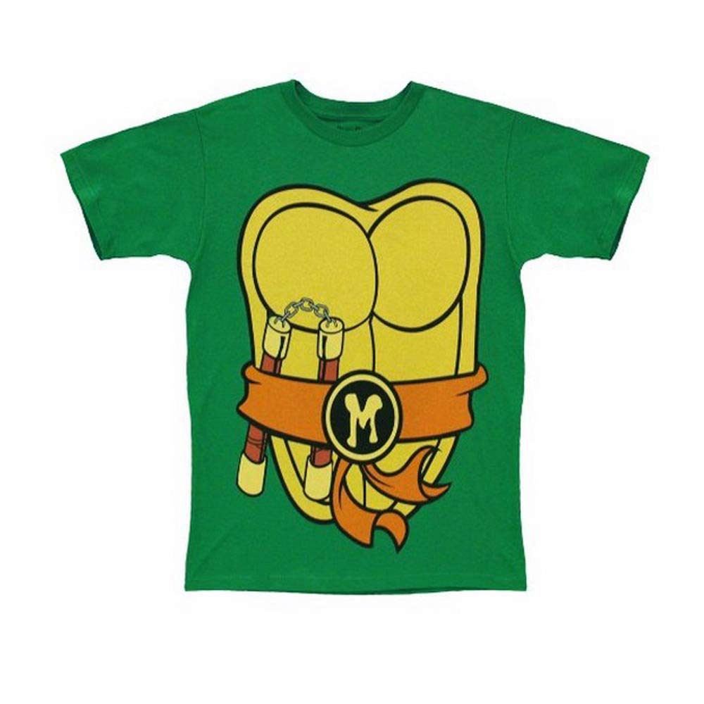 Teenage Mutant Ninja Turtles Mikey Costume T-Shirt for Men - XXL Size | TMNT Cosplay, Halloween Party Outfit & Comic-Con Costume