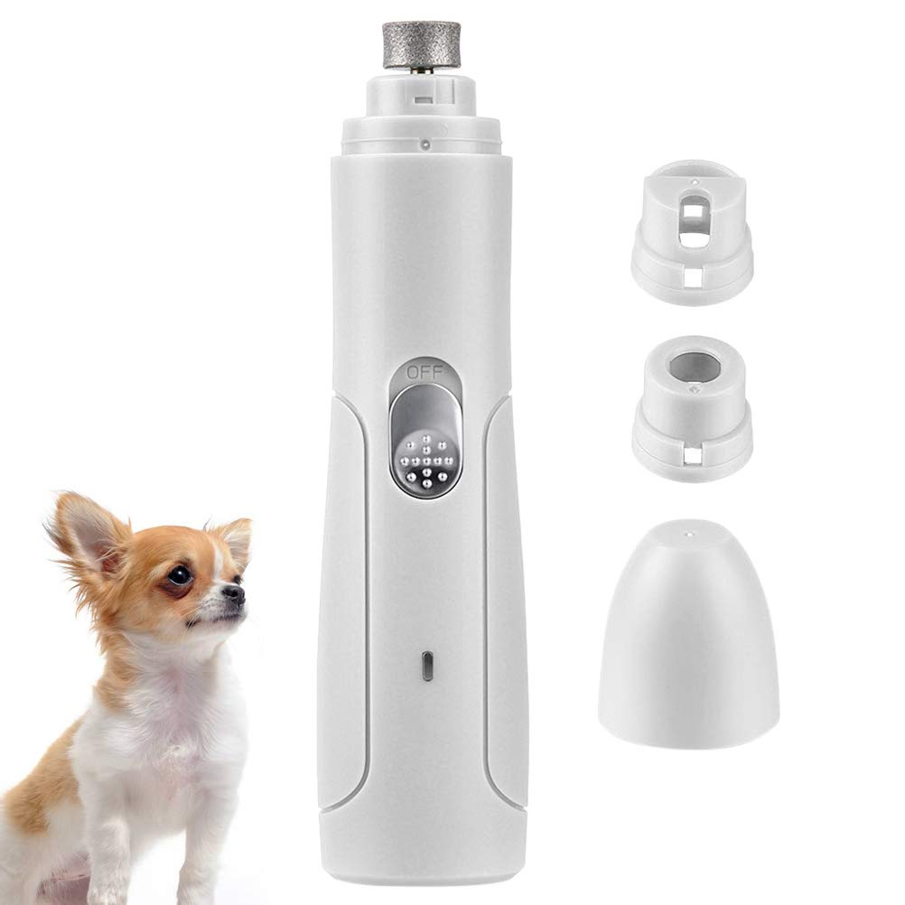 TEHAUX Electric Nail Grinder for Dogs & Cats - Painless Pet Nail Clipper with 2 Speed Settings, Quiet Paws Grooming Tool for Safe Trimming - Perfect for Puppies, Kittens & Small Animals at Home Grooming