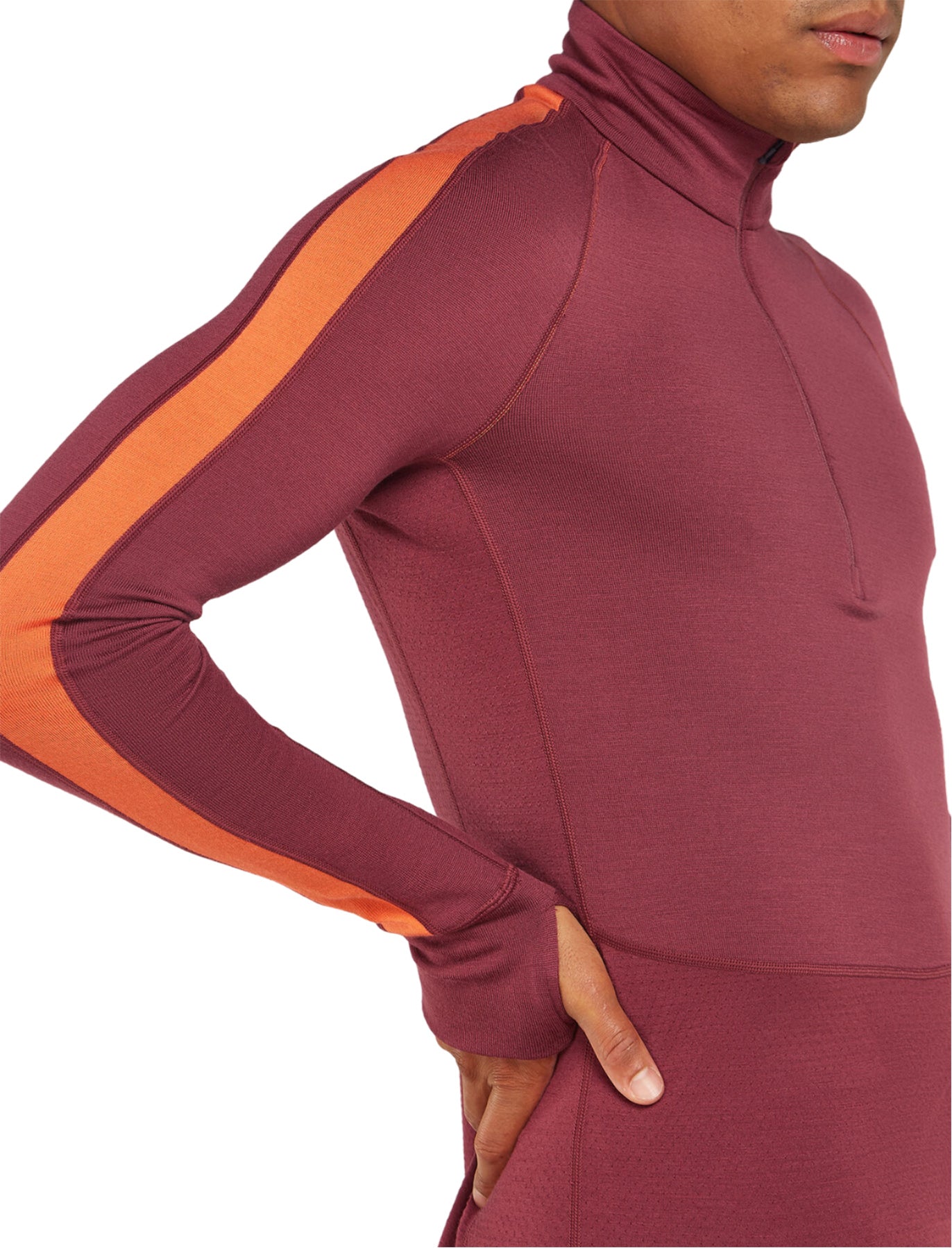 260 ZoneKnit Merino Wool Long Sleeve Half Zip Thermal Base Layer Top for Men - Warm Winter Outdoor Hiking & Skiing Activity Shirt