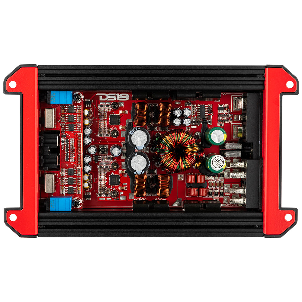 GEN X Full Range Class D 4 Channel Car Amplifier - 4 x 90W RMS @ 4 Ohm - High Power Audio Amp for Cars, Trucks & SUVs - Perfect for Upgrading Your Vehicle Sound System