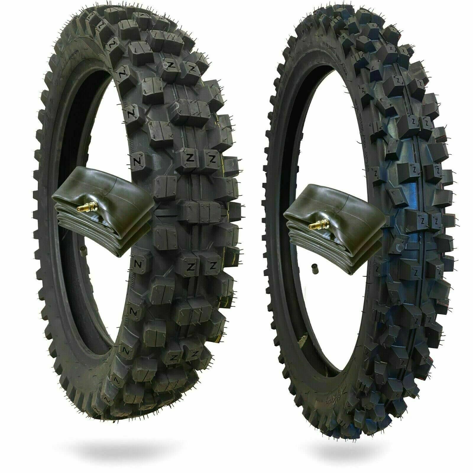 Z-Series Motocross Tires with Inner Tubes Combo - Dirt Bike Tires for Off-Road Racing & Trail Riding - Perfect for MX, Enduro & Adventure Motorcycles