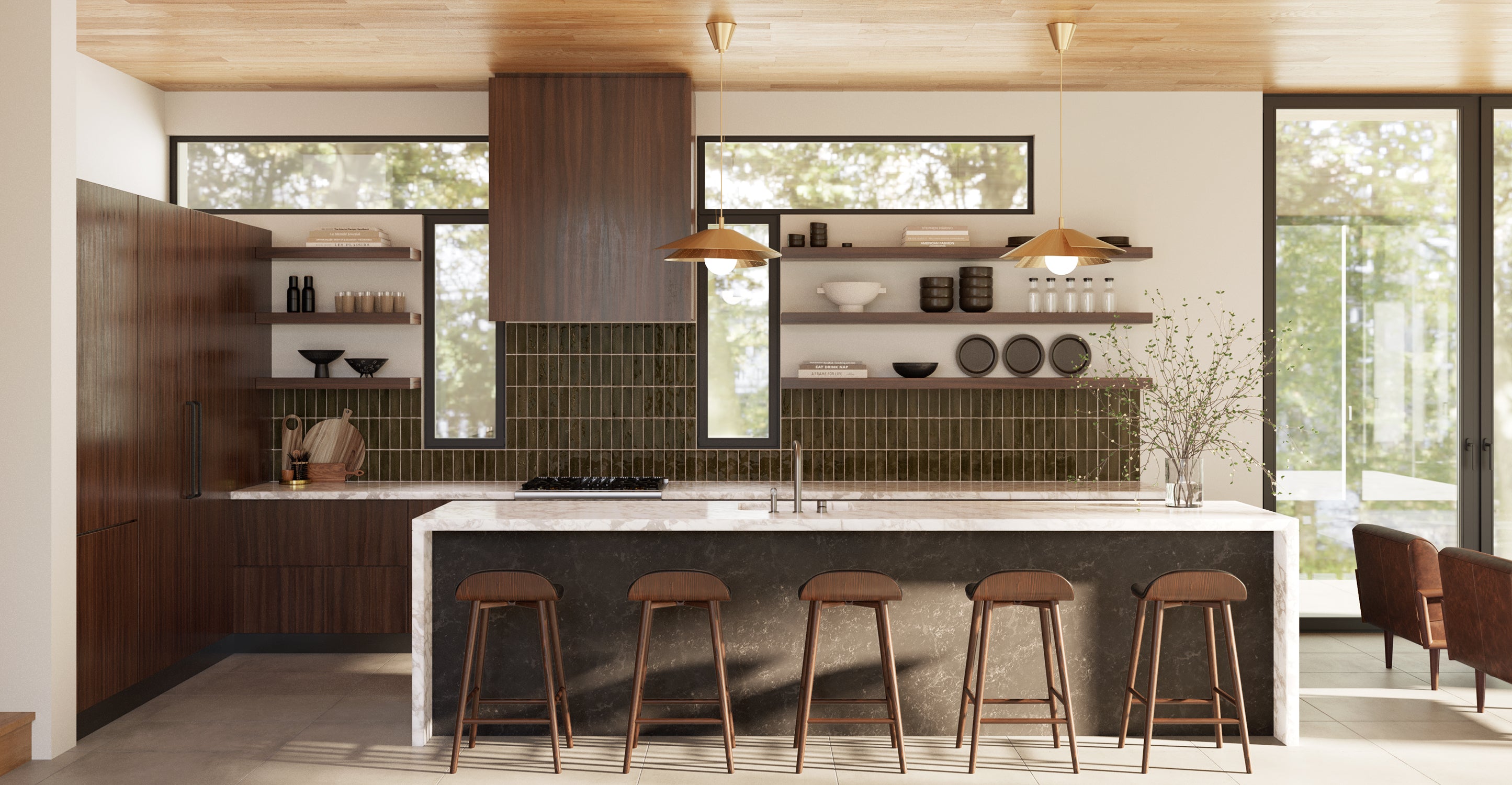 Notello Leather Counter Stool - Modern Bar Stool with Adjustable Height, PU Leather Seat & Metal Base - Perfect for Kitchen Island, Breakfast Bar & Home Decor