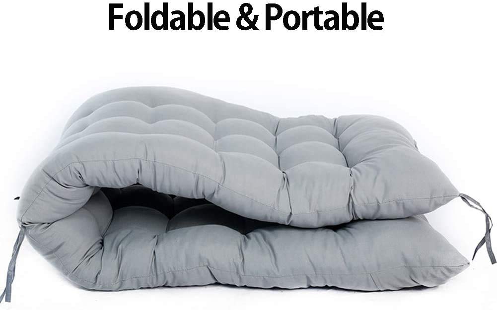 **Outdoor Bench Cushion with Ties - Waterproof Cotton Garden Furniture Cushion for Patio, Loveseat, or Lounge Chair - Non-Slip, Washable & Durable - Perfect for Backyard, Deck, or Poolside Relaxation**