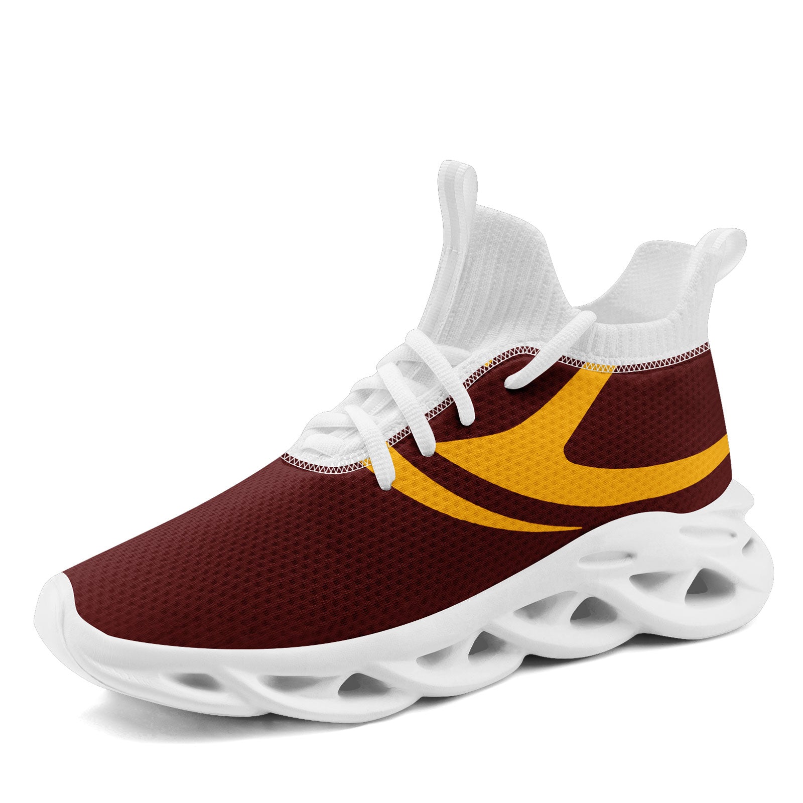 Custom Crimson Washington Maxsoul Personalized Sneakers - Breathable Comfort Shoes for Men & Women | Perfect for Running, Gym Workouts & Casual Wear (Model: FN030 D025004 Size 29)