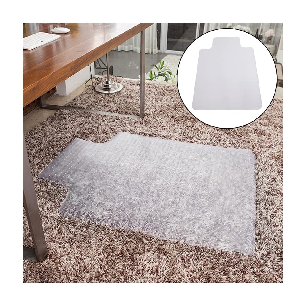 Modern Hard Floor Chair Cushion - Transparent Office Computer Chair Mat Protector - 2mm Thick Anti-Skid Carpet for Home & Living Room - Perfect for Office Desks, Gaming Chairs & Hardwood Floor Protection