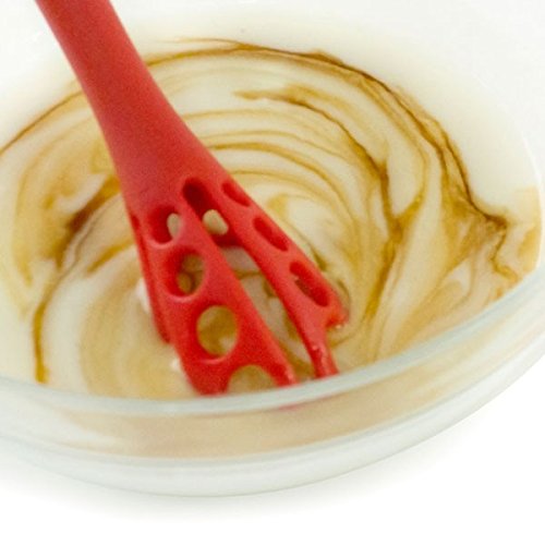 Norpro Heat-Resistant Aerating Whisk Stick - Red Kitchen Utensil for Baking, Mixing & Whisking - Perfect for Cake Batter, Eggs, Sauces & Creams