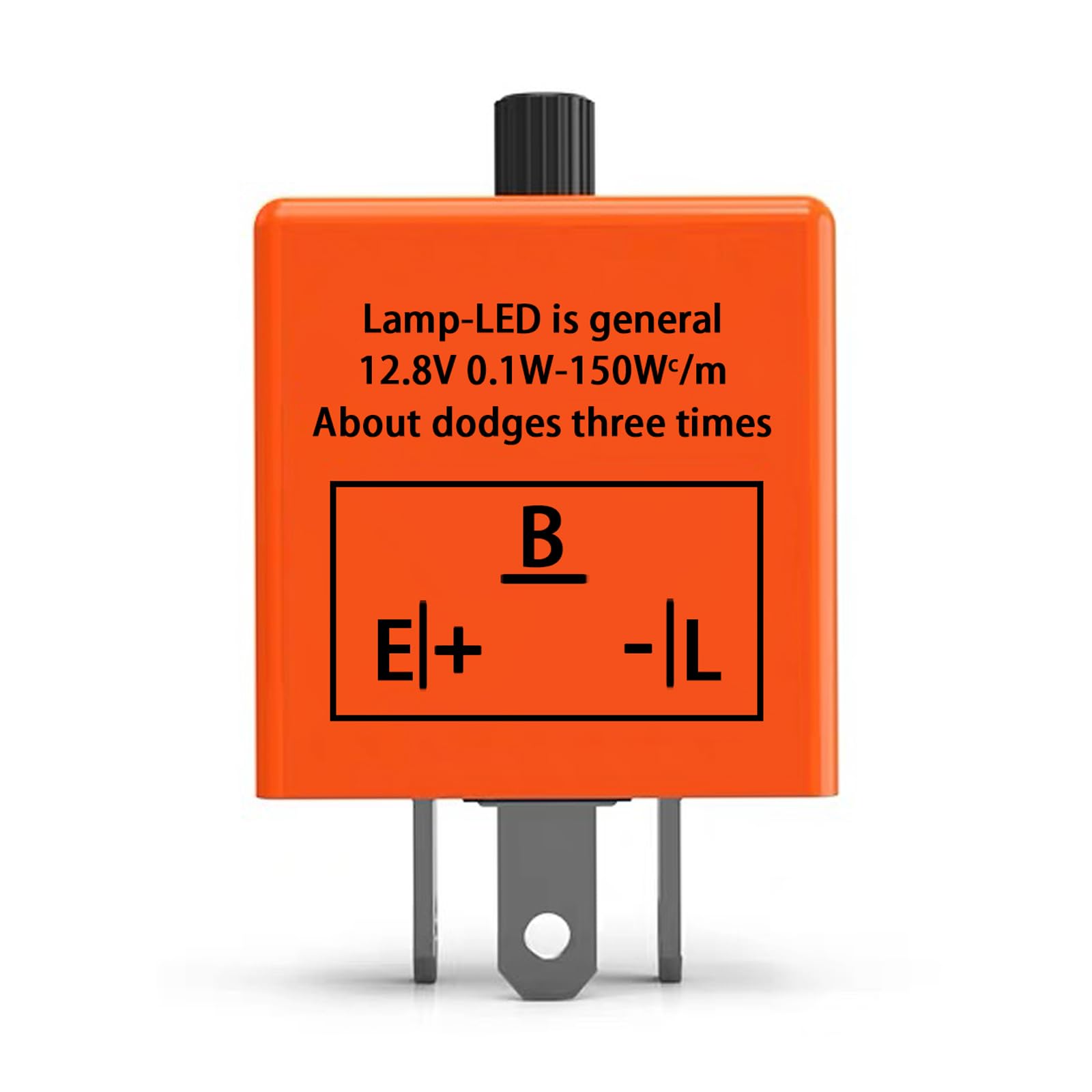 CF13 LED Flasher Relay - 3 Pin 12V Adjustable Turn Signal Flasher for LED Lights | Compatible with CF13 EP34 | Electronic Fixed Super Fast Flash Indicator (Pack of 1) | Perfect for Motorcycle, Car, Truck & RV Turn Signal Upgrades